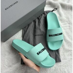 Balenciaga Tiffany Spellout Logo Slides